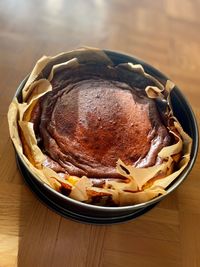 High angle view of meal served on table