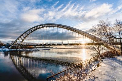 View of bridge against sky during winter