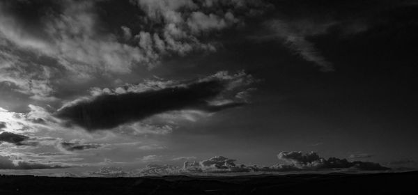 Low angle view of storm clouds in sky
