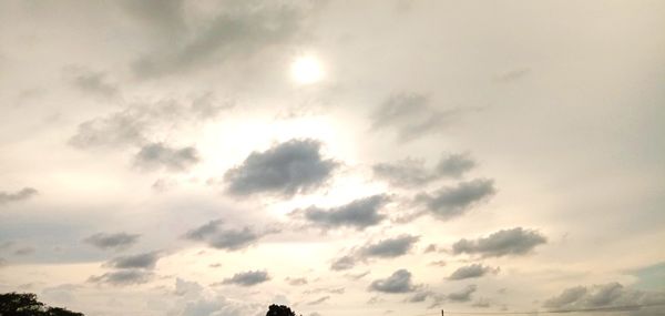 Low angle view of sky during sunset