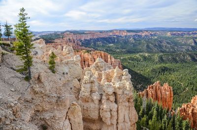 Panoramic view of landscape against cloudy sky