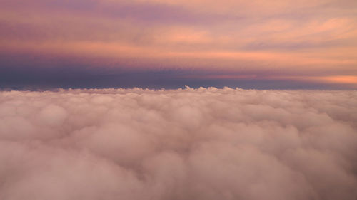 Scenic view of cloudscape against sky during sunset