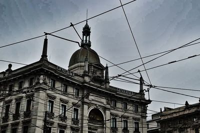 Low angle view of buildings against sky