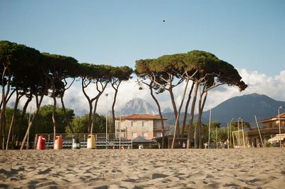 Panoramic view of beach against sky