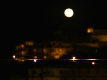 View of illuminated lights at night