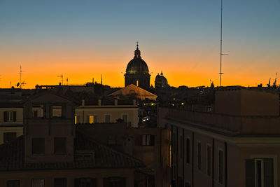 View on the basilica of sant ambrogio e carlo from the top of the spanish stairs