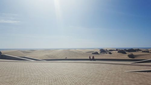 Scenic view of desert against sky