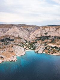 Scenic view of land against sky