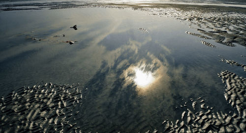 High angle view of beach