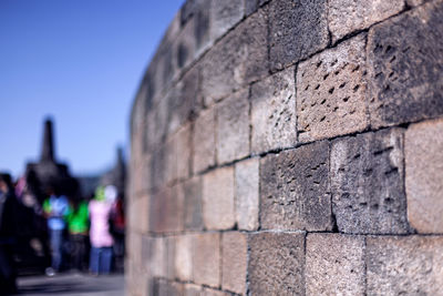 Close-up of stone wall