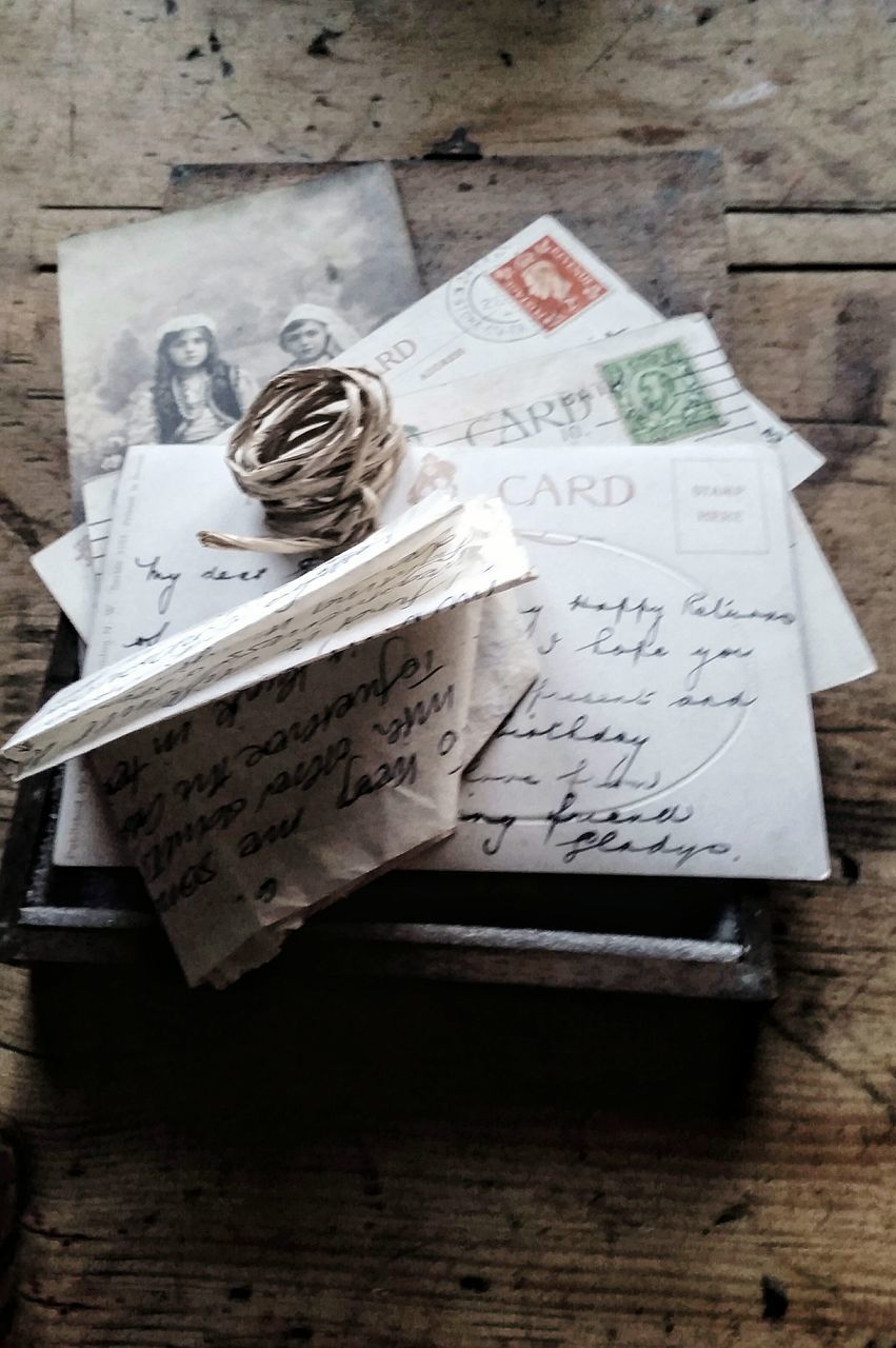 CLOSE-UP OF TEXT WRITTEN ON TABLE