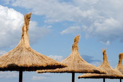 Panoramic view of roof of land against sky