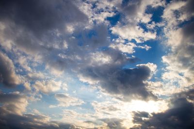 Low angle view of cloudy sky