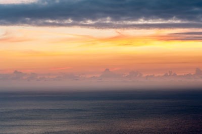 Scenic view of dramatic sky during sunset