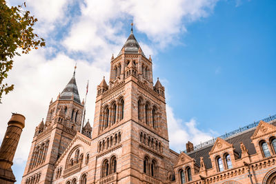 Impressive building of the natural history museum in london.