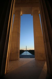 Archway against clear sky