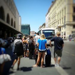 Man standing on city street