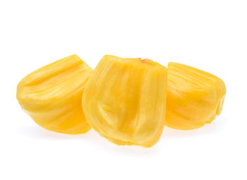 Close-up of yellow against white background