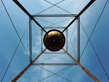 Low angle view of cables against sky