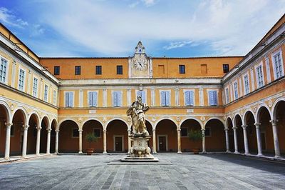 Low angle view of historical building against sky