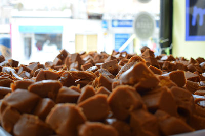 Detail shot of chocolate fudge