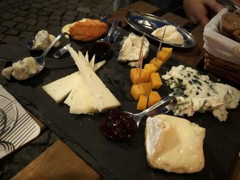 Close-up of food on cutting board