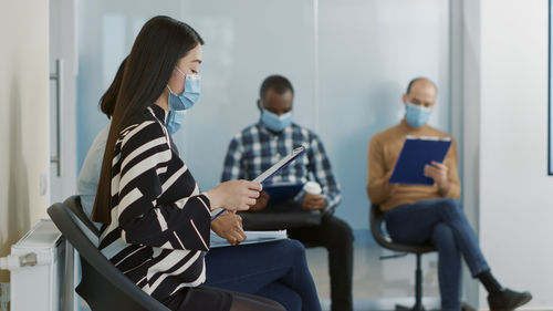 Candidates waiting for a job interview in the office