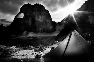 Panoramic view of mountain against sky