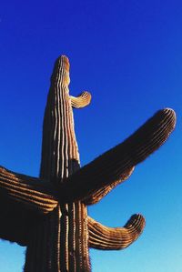 Low angle view of clear blue sky