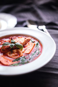 Close-up of meal served in bowl