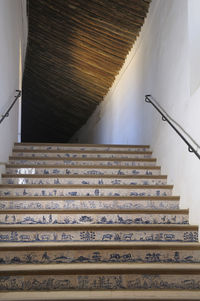 Low angle view of staircase in building