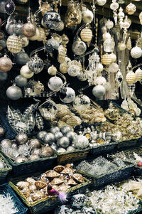 Close-up of seashells for sale