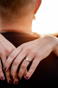 Romantic engagement ring shot