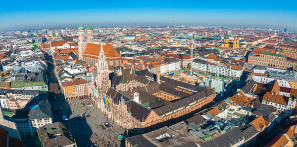 Munich aerial panoramic architecture, bavaria, germany. beautiful germany