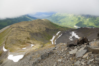 Cooper creek valley from cooper mountain, kenai peninsula, alaska