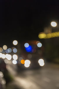 Defocused image of illuminated lights