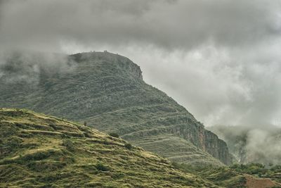 Low angle view of mountain against sky