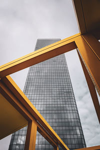 Low angle view of modern building against sky
