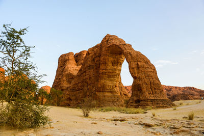 Rock formations in a desert