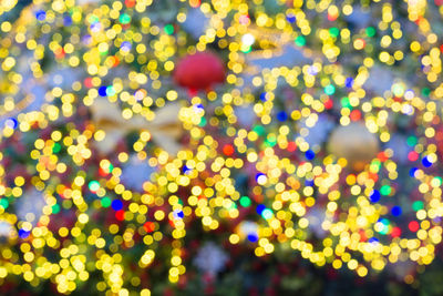 Defocused image of illuminated lights