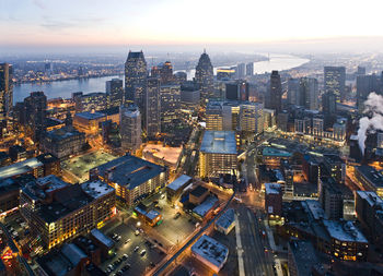 High angle view of cityscape