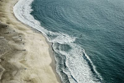 Close-up of sand at beach