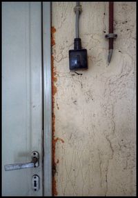 Close-up of old door