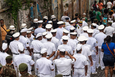 Group of military personnel from the armed forces parade in the civic parade independence of bahia