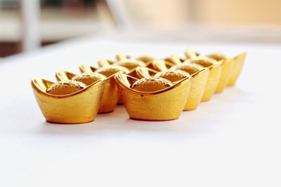 Close-up of cake on table