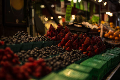 Close-up of fruits for sale in market