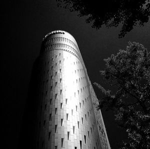 Low angle view of tower against clear sky