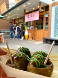 Matcha flavored takoyaki