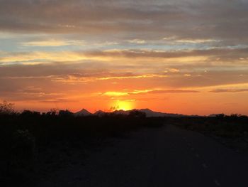 Sunset over landscape