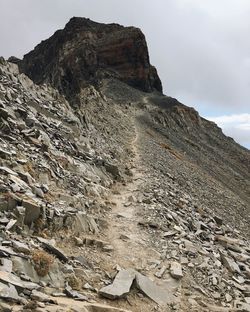 Scenic view of rocky mountains against sky